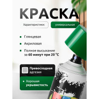 Акриловая универсальная эмаль REF зеленый 520 мл 0037