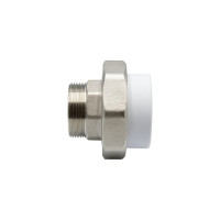 Комбинированная муфта VRT разъемная, наружная, 50х1 1/2", EVER plast, белый 532364