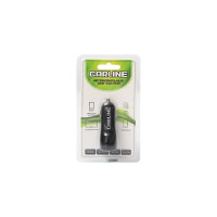 Автомобильный адаптер Carline 2хUSB, 1/2.1 А, в прикуриватель, 12/24 В, черный ch-2ub