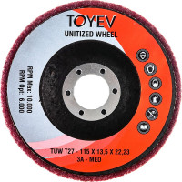 Круг нетканый прессованный TUW (115x22x13.5 мм; 3AM) Toyev 005024