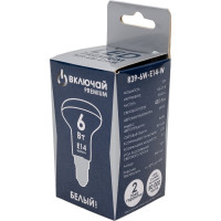 Светодиодная лампа Включай 6W E14 R39 4000K 220V пластик+алюминий LED PREMIUM R39-6W-E14-W 1007825