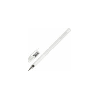 Ручка 12 шт в упаковке BRAUBERG гелевая White Pastel БЕЛАЯ корпус прозрачный узел 1мм линия 05мм  143417