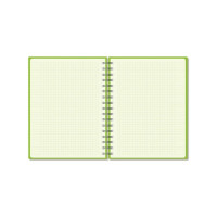 Бизнес-тетрадь Attache А5, 96л, клетка, спираль, пластик, тонированный бл. Bright colours Лайм 1223700