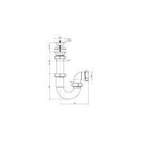 Прямоточный сифон ORIO 1 1/2x40 S-4103