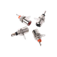Разъем RCA гнездо Pro Legend металл на корпус, красный, PL2169
