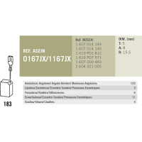 Комплект графитовых щеток 2 шт аналог BOSCH OEM 1607014145/AS Asein 1167JX
