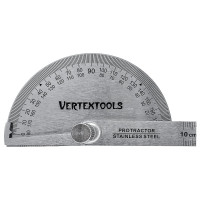 Транспортир с линейкой vertextools 90x150мм 3040-90-150