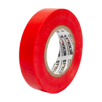 Изоляционная лента STEKKER 0,13x15 мм, 20 м, красная, INTP01315-20 32828