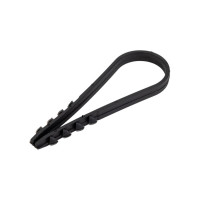 Дюбель хомут КРЕП-КОМП для крепления кабеля, цвет-чёрный 19х25 100шт дхч1925