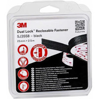 Многоразовая застёжка 3М Dual Lock SJ355B черная 25мм х 2.5м 7100149938