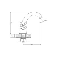Смеситель для раковины умывальника G-lauf с коротким поворот изливом, хром QML1-A827