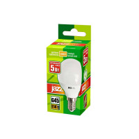 Светодиодная лампа Jazzway PLED-ECO 5Вт G45 шар матовая 3000К теплый белый E14 400лм 230В/50Гц 1036896A