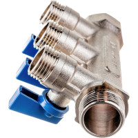 Коллектор СТМ 3 выхода, шаровой кран, наружная резьба, 3/4х1/2 C3MB3412