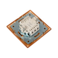 Проходной двойной выключатель Lezard MIRA сосна 701-0801-106