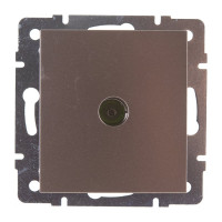 Розетка ТВ Lezard RAIN проходная, цвет бронза, матовый 703-3188-129