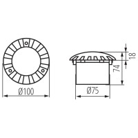 Грунтовый светодиодный светильник KANLUX ROGER DL-LED12 7280