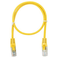 Патч-корд компьютерный U/UTP SUPRLAN Cat.5e 4x2 26AWG /7x0.16mm/ Cu LSZH желтый 0,5м 10-0161