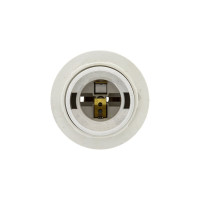 Патрон EKF, Е27, пластиковый, с кольцом, термостойкий пластик, белый, PROxima SQ LHP-E27-r