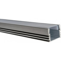 Алюминиевый профиль для светодиодной ленты General Lighting Systems 2 метра, 12х16мм, серебряный GAL-GLS-2000-12-16 522400