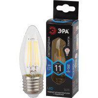 Филаментная лампа ЭРА F-LED B35-11w-840-E27 свеча, 11 Вт, нейтральная, E27, 10/100/5000 Б0046988