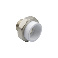 Комбинированная муфта VRT разъемная, наружная, 50х1 1/2", EVER plast, белый 532364