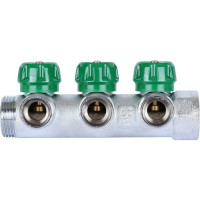 Регулирующий коллектор STOUT 1", 3 отвода 3/4" ЕК RG008UJF58O77P