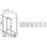 Неподвижная стенка Ravak BLSPS-90 блестящий профиль, прозрачное стекло X9BM70C00Z1