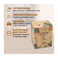 Диспенсерные салфетки Сыктывкарские 1 слой, 100 шт., в коробке СДК1.1