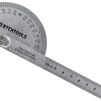 Транспортир с линейкой vertextools 90x150мм 3040-90-150