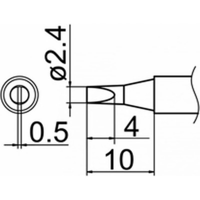 Наконечник для станций FX-950/FX-951/FX-952/FM-203 HAKKO T12-D24