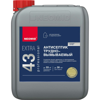 Трудновымываемый консервант для древесины NEOMID Extra eco Н-ExtraEco-5/гот.