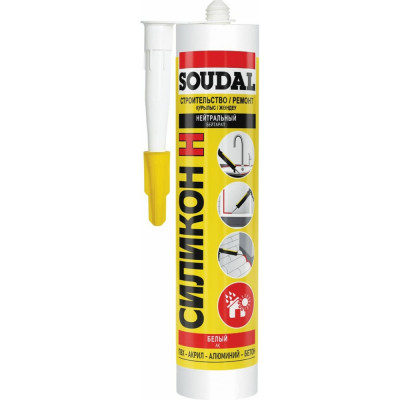 Soudal нейтральный силикон белый 105884