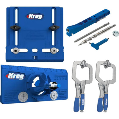 KREG Набор для установки мебельной фурнитуры KHI-HINGE-INT, KHI-PULL-INT, KPHJ310-INT и KHC-PREMIUM x 2 шт. KHI-PROMO-int-21