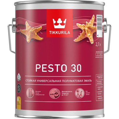 Стойкая алкидная универсальная эмаль Tikkurila PESTO 30 700001171