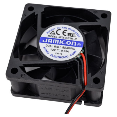 JAMICON вентилятор JF0625B1H 60х60х25 12В с разъемом 2 конт.MOLEX 5239-2(PHU-2) С00033829