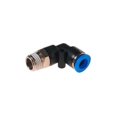 ROCKFORCE Фитинг угловой для пластиковых трубок 8мм с наружной резьбой 1/4 RF-SPL08-02(2286)