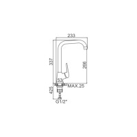 LEDEME Смеситель для кухни Картридж д.35мм,бронза L4048C 805847