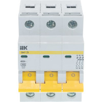 Автоматический 3-полюсный выключатель, 3А, С ВА47-29 4.5кА IEK MVA20-3-003-C