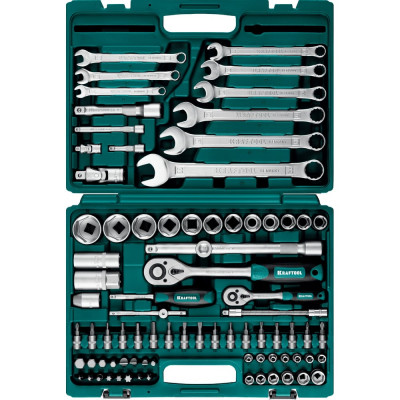 Универсальный набор инструмента KRAFTOOL X-Drive 82, 82 предм., (1/2"+1/4") 27887-H82_z03