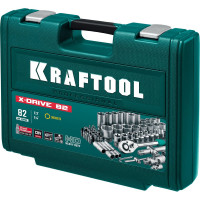 Универсальный набор инструмента KRAFTOOL X-Drive 82, 82 предм., (1/2"+1/4") 27887-H82_z03