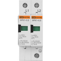 Разрядник TDM ELECTRIC ОПС1-C 2Р 20kA 400B 40kA SQ0201-0006