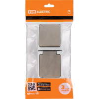 Комбинированный вертикальный блок TDM ELECTRIC выключатель 1-кл. + розетка 2П+З с з/ш БКВР IP54 "Вуокса" SQ1803-0011