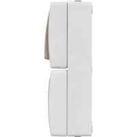 Блок комбинированный TDM ELECTRIC вертикальный выключатель 2-кл. + розетка 2П+З с з/ш БКВР IP54 "Вуокса" SQ1803-0013