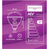 Светодиодная лампа LED MR16 GU5.3 5Вт 4000K REV 32323 5