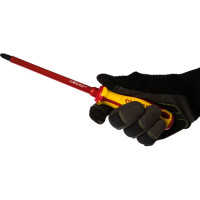 Диэлектрическая крестовая отвертка Pozidriv №3, 150мм KING TONY 14780306