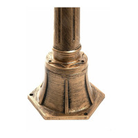 Садово-парковый светильник, столб шестигранный 60W 230V E27, черное золото Feron PL4047 11427