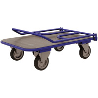 Платформенная тележка со складной ручкой RUSKLAD ТПСР 5 ФЛ П, система складывания ручки - педаль, 700x1200 мм, с литыми колёсами d160 мм ТПСР 5 ФЛ П 160