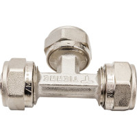 Обжимной тройник 16 никелированный Uni-Fitt 666N6660