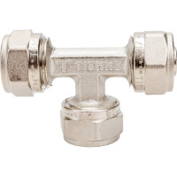 Обжимной тройник 16 никелированный Uni-Fitt 666N6660