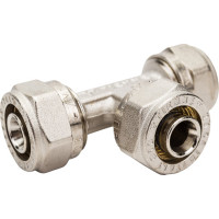 Обжимной тройник 16 никелированный Uni-Fitt 666N6660